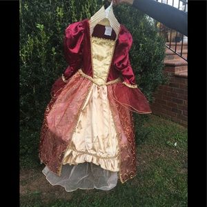 Costume Red &Gold Velvet Dress NWT